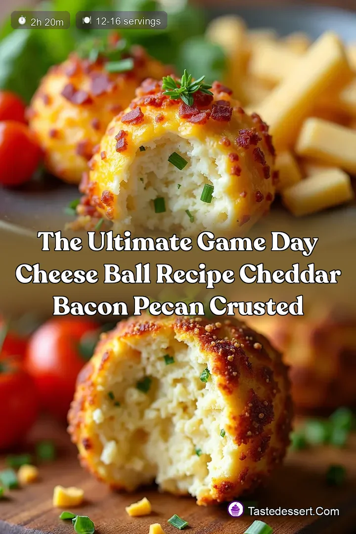 The Ultimate Game Day Cheese Ball Recipe Cheddar Bacon Pecan Crusted