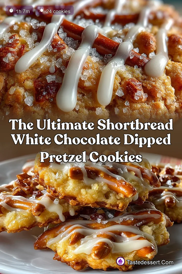 The Ultimate Shortbread White Chocolate Dipped Pretzel Cookies