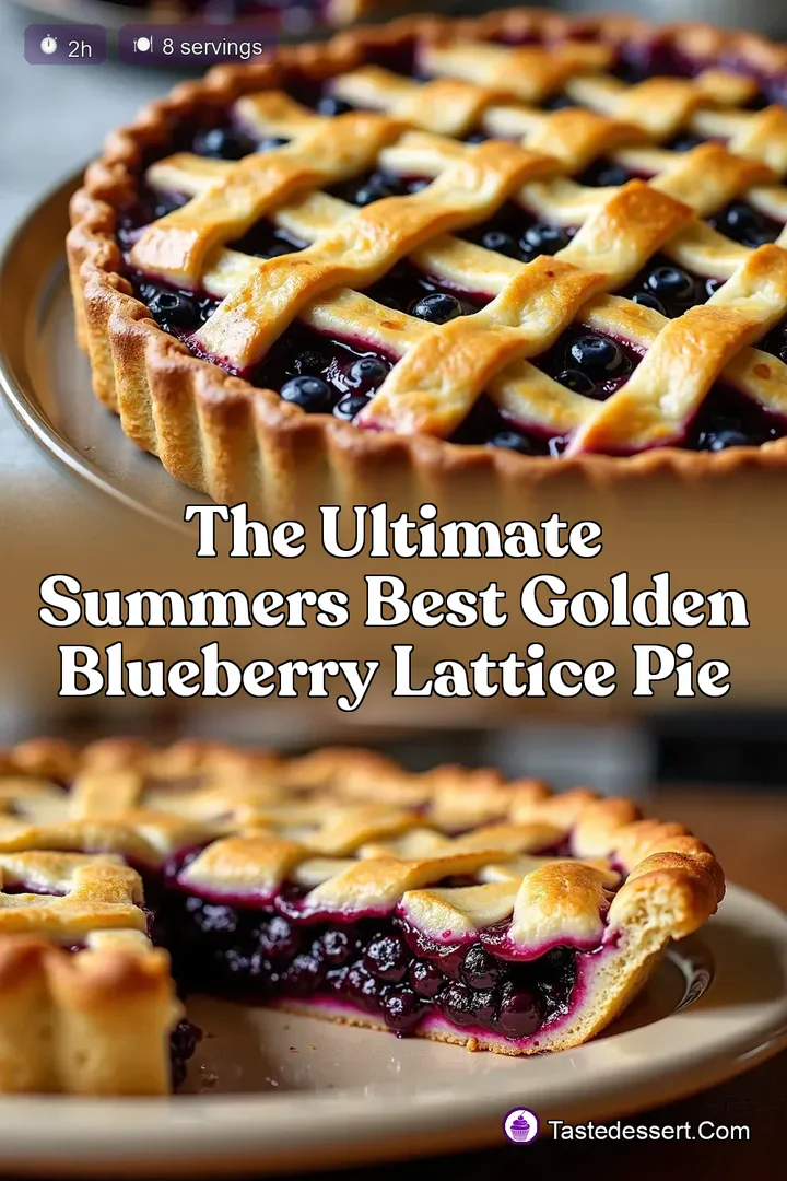 The Ultimate Summers Best Golden Blueberry Lattice Pie