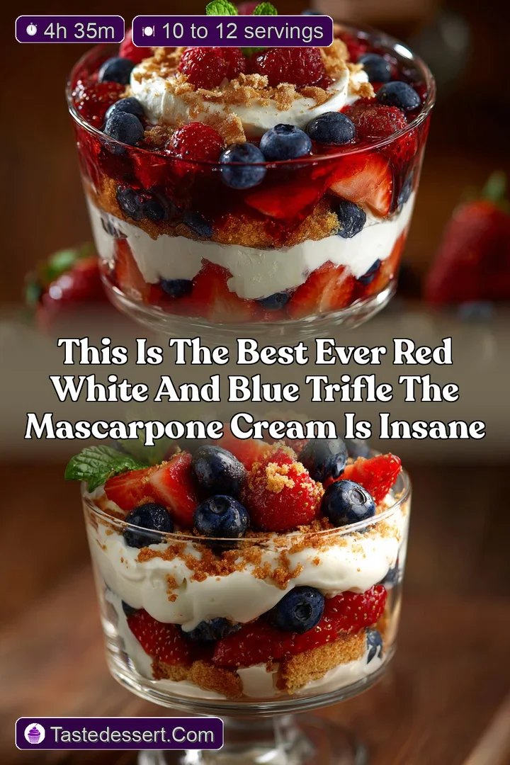 This is the Best Ever Red White and Blue Trifle The Mascarpone Cream is Insane