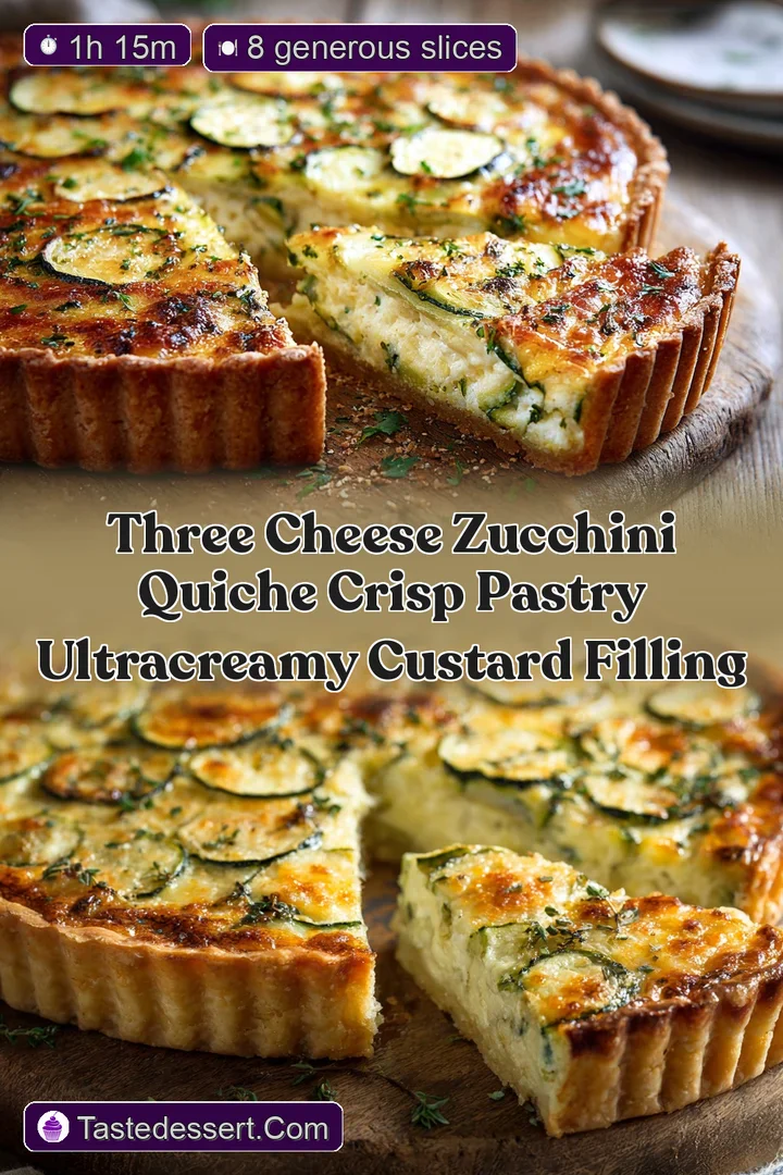 Three Cheese Zucchini Quiche Crisp Pastry UltraCreamy Custard Filling