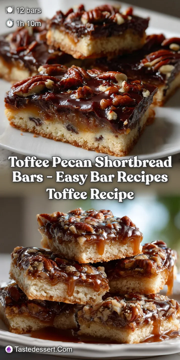 Toffee Pecan Shortbread Bars - Easy Bar Recipes Toffee Recipe
