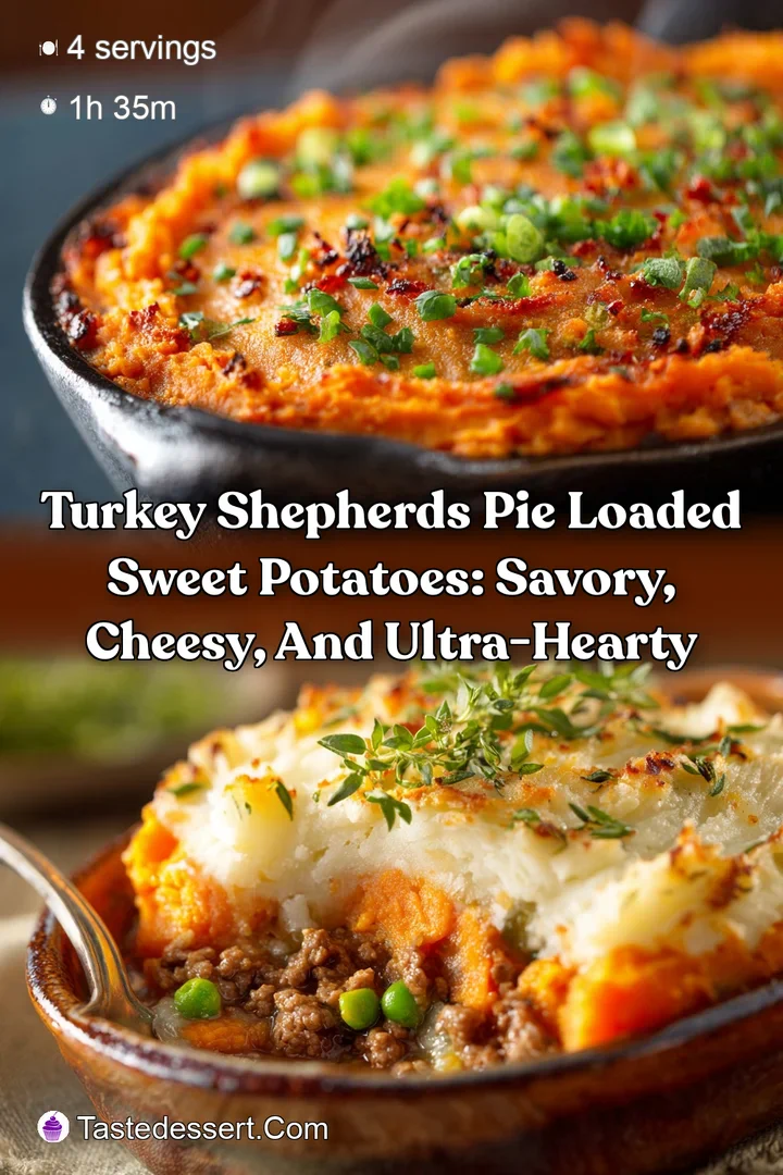 Turkey Shepherds Pie Loaded Sweet Potatoes: Savory Cheesy and Ultra-Hearty