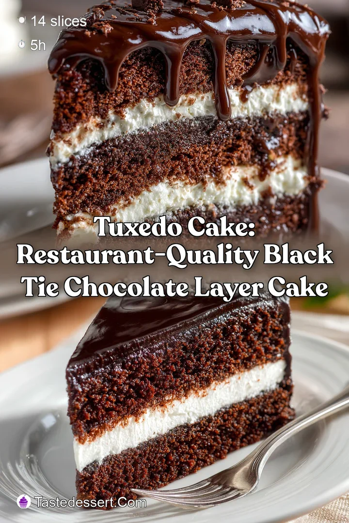 Tuxedo Cake: Restaurant-Quality Black Tie Chocolate Layer Cake