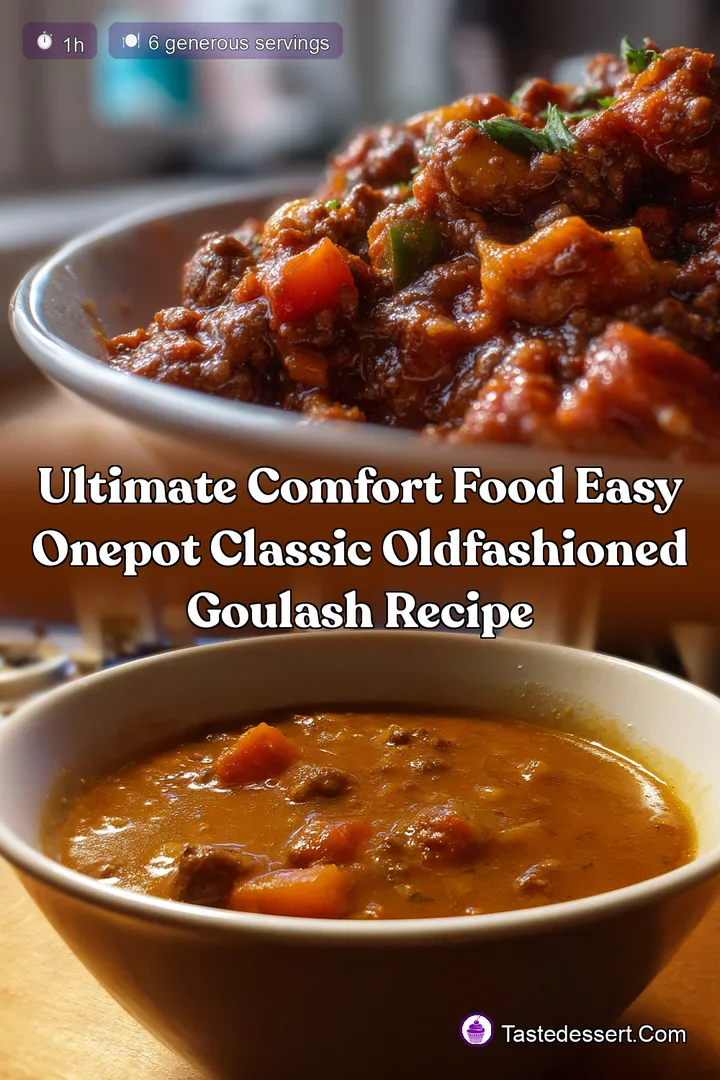Ultimate Comfort Food Easy OnePot Classic OldFashioned Goulash Recipe