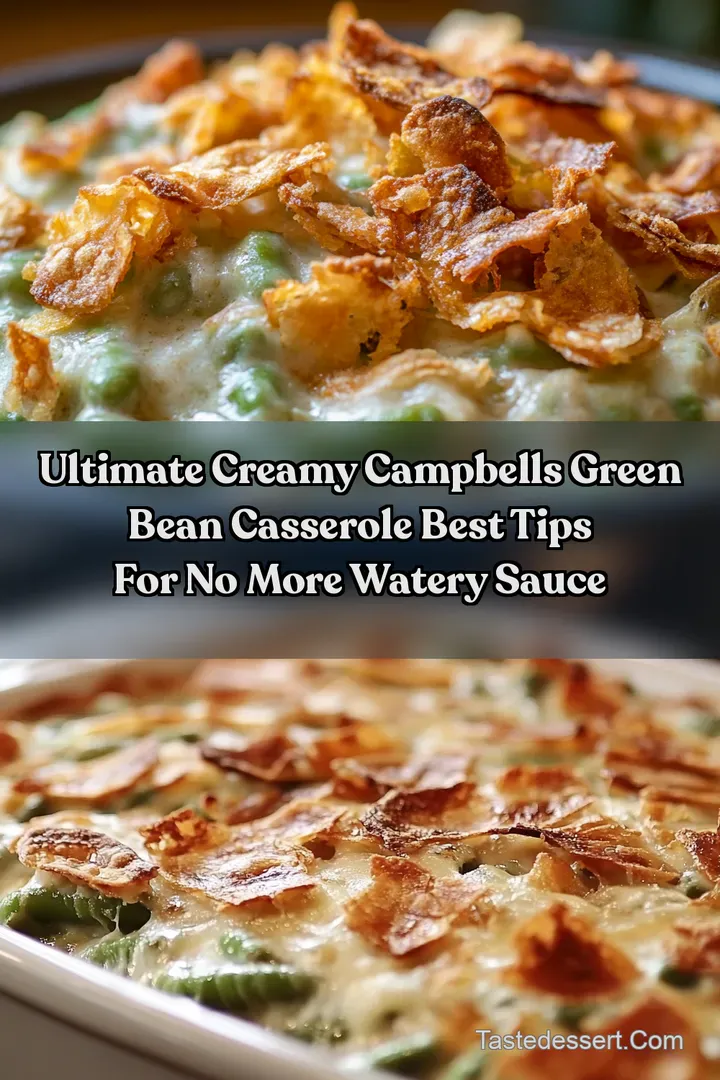 Ultimate Creamy Campbells Green Bean Casserole Best Tips for No More Watery Sauce