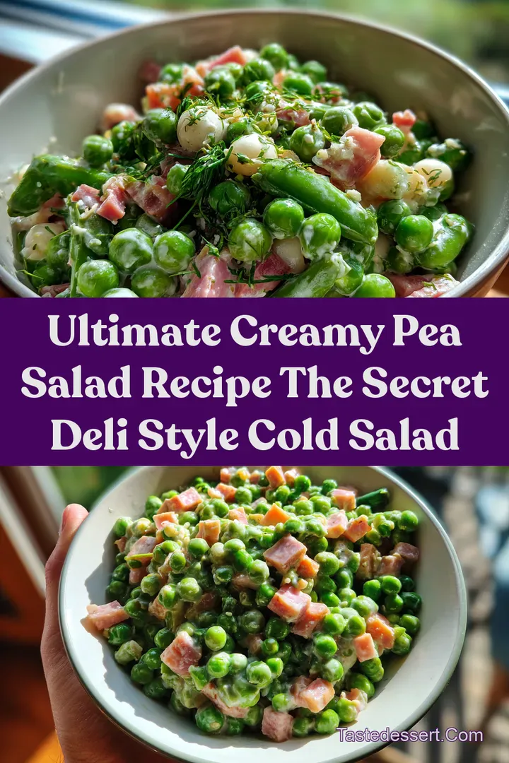 Ultimate Creamy Pea Salad Recipe The Secret Deli Style Cold Salad