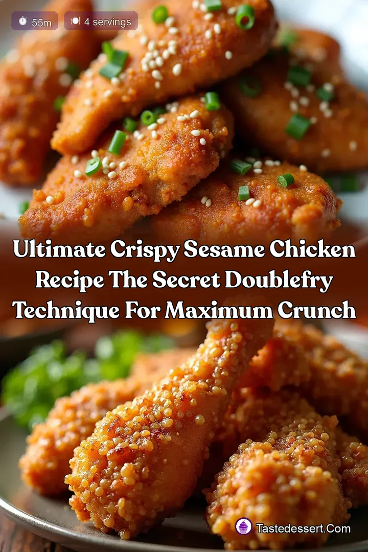 Ultimate Crispy Sesame Chicken Recipe The Secret DoubleFry Technique for Maximum Crunch