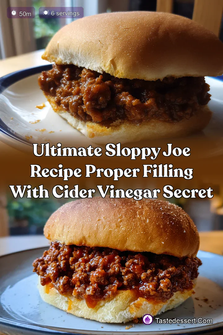 Ultimate Sloppy Joe Recipe Proper Filling with Cider Vinegar Secret