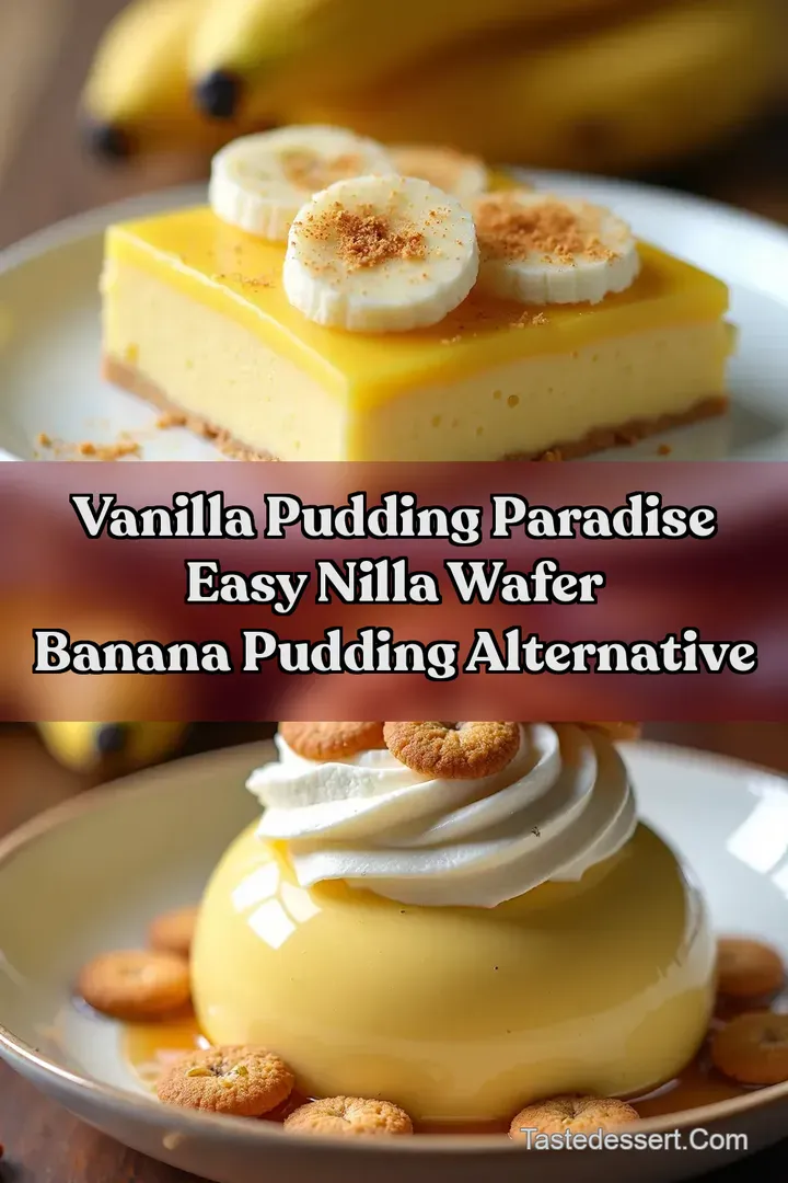 Vanilla Pudding Paradise Easy Nilla Wafer Banana Pudding Alternative