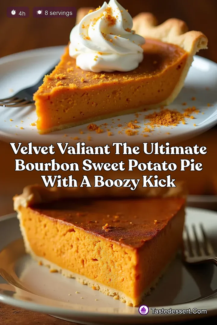 Velvet Valiant The Ultimate Bourbon Sweet Potato Pie with a Boozy Kick