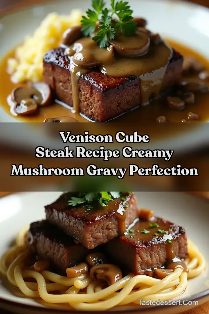 Venison Cube Steak Recipe Creamy Mushroom Gravy Perfection