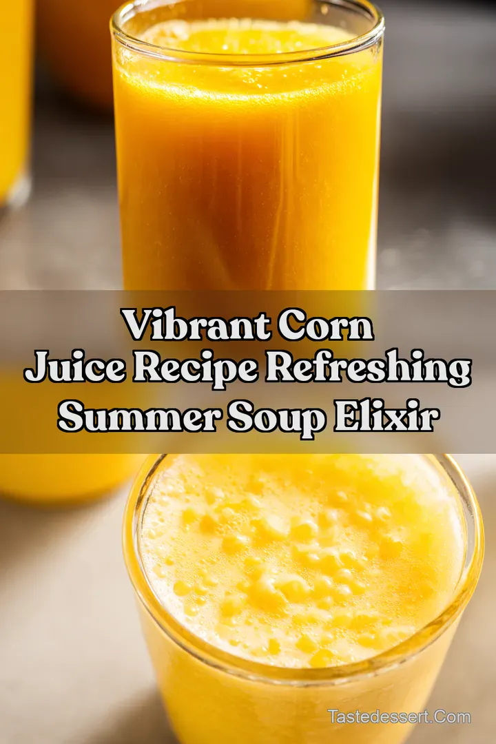 Vibrant Corn Juice Recipe Refreshing Summer Soup Elixir