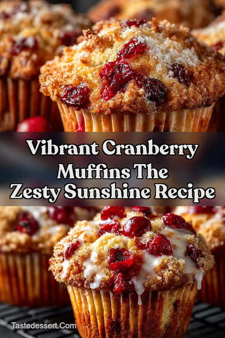 Vibrant Cranberry Muffins The Zesty Sunshine Recipe