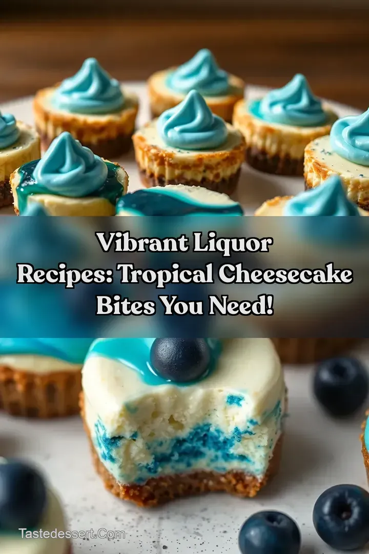 Vibrant Liquor Recipes: Tropical Cheesecake Bites You Need!