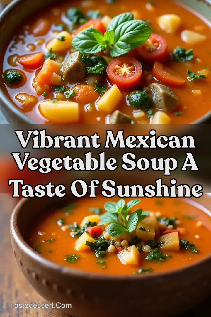 Vibrant Mexican Vegetable Soup A Taste of Sunshine
