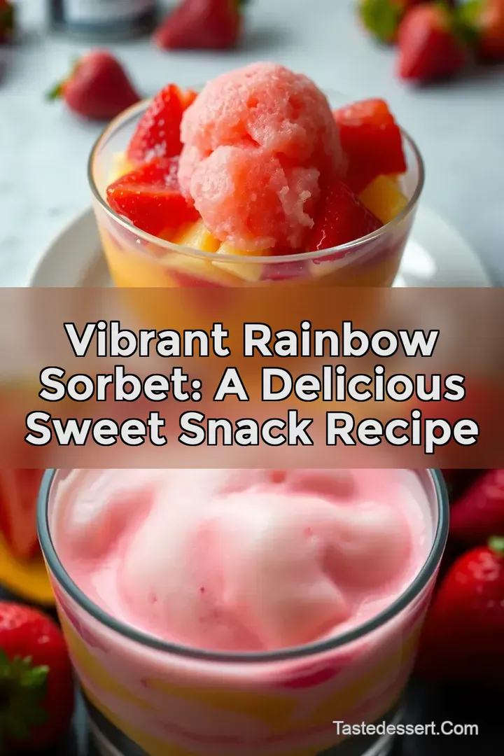 Vibrant Rainbow Sorbet: A Delicious Sweet Snack Recipe