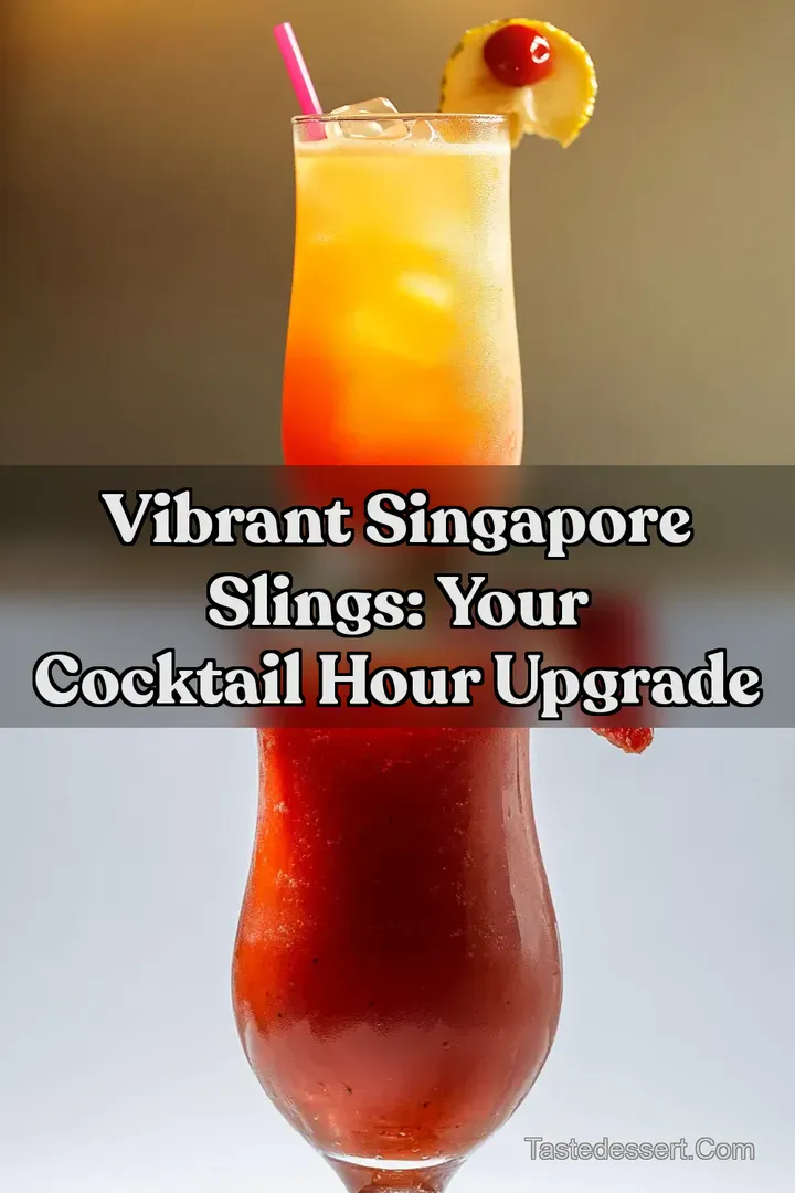 Vibrant Singapore Slings: Your Cocktail Hour Upgrade