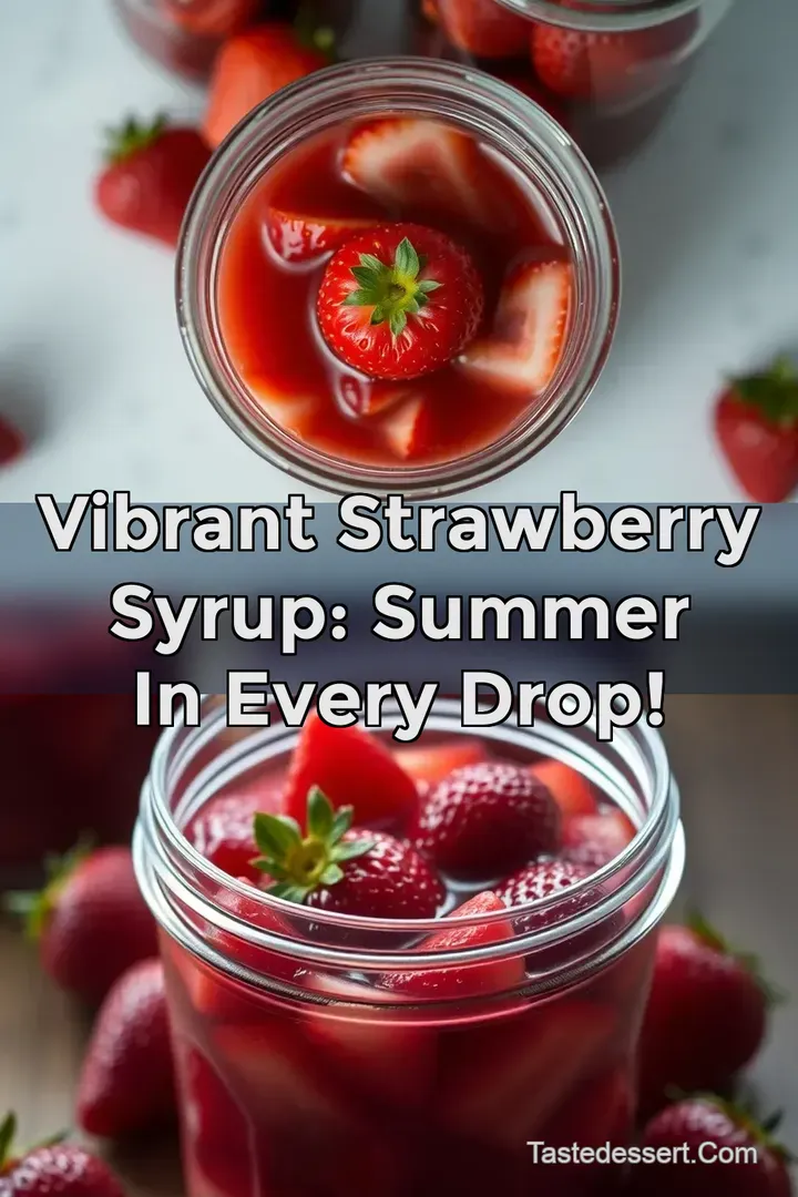 Vibrant strawberry syrup: Summer In Every Drop!
