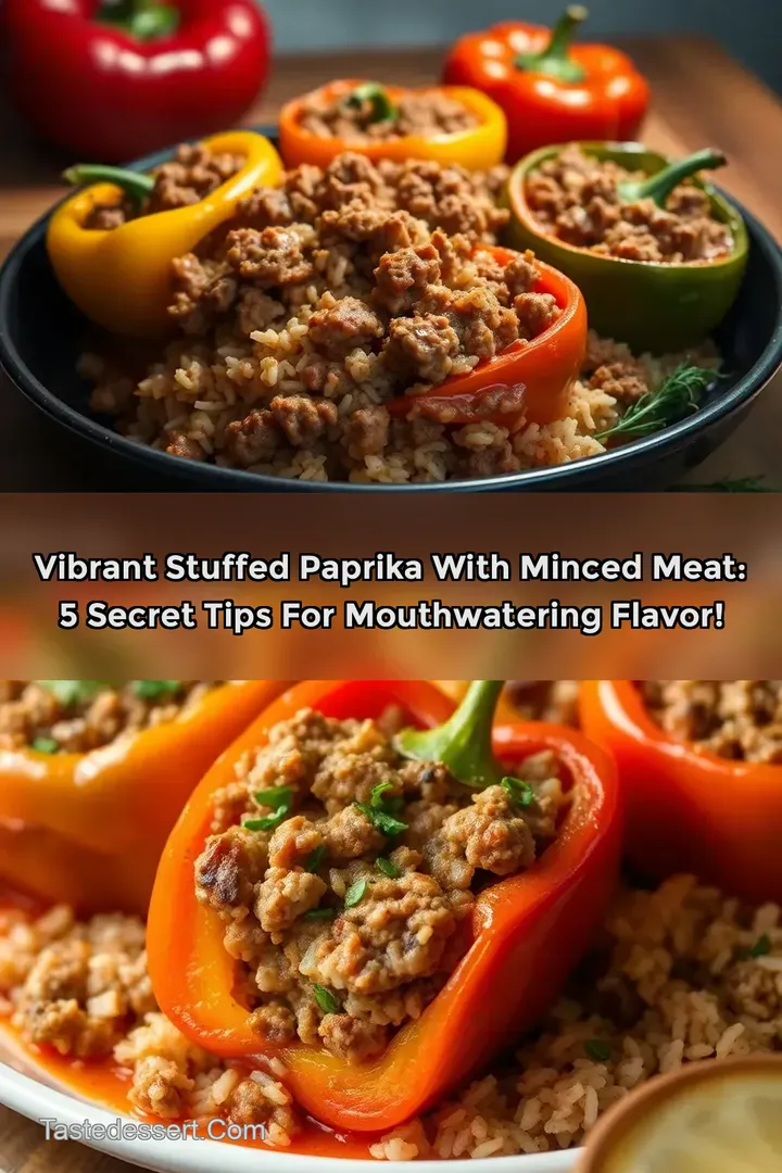 Vibrant Stuffed Paprika with Minced Meat: 5 Secret Tips for Mouthwatering Flavor!