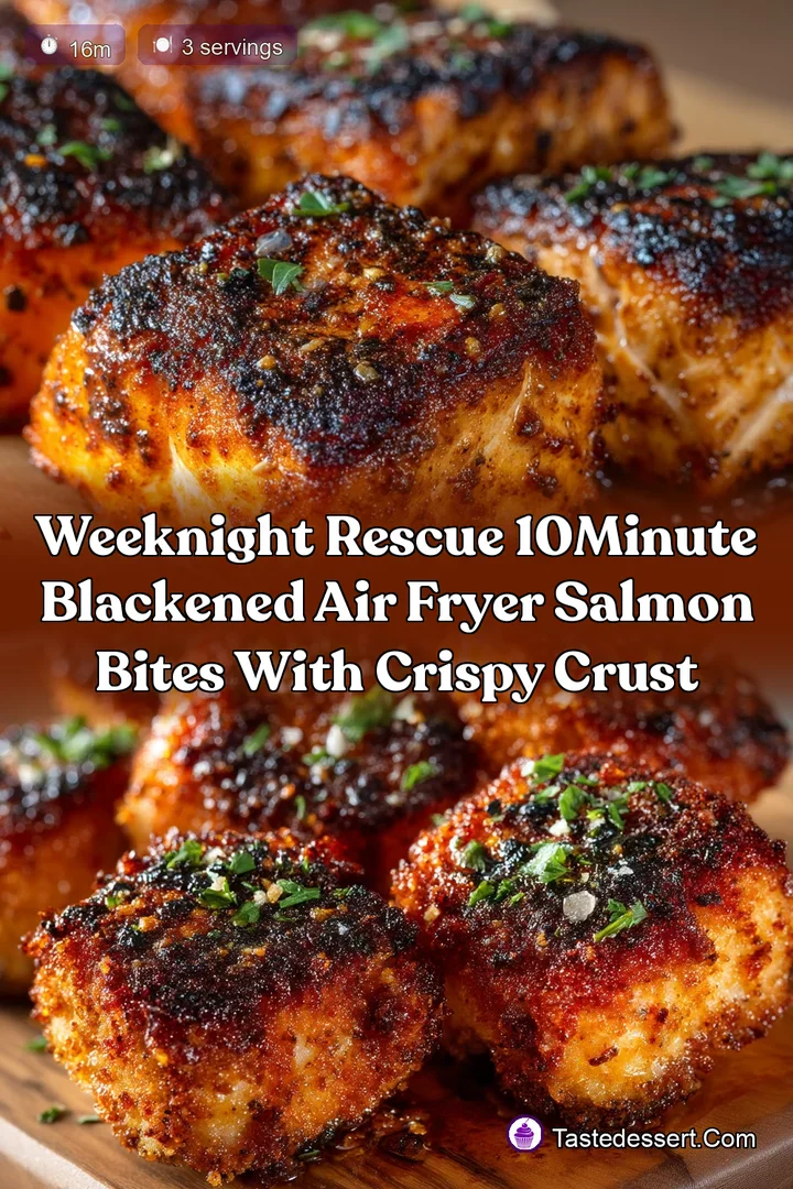 Weeknight Rescue 10Minute Blackened Air Fryer Salmon Bites with Crispy Crust