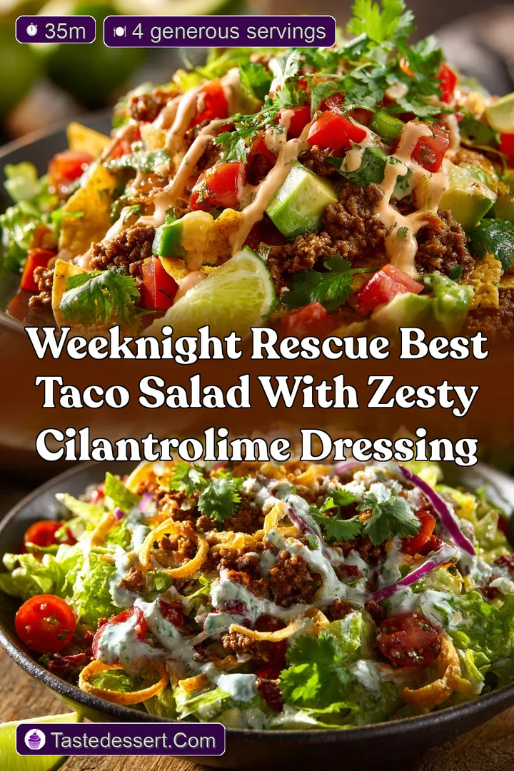 Weeknight Rescue Best Taco Salad with Zesty CilantroLime Dressing