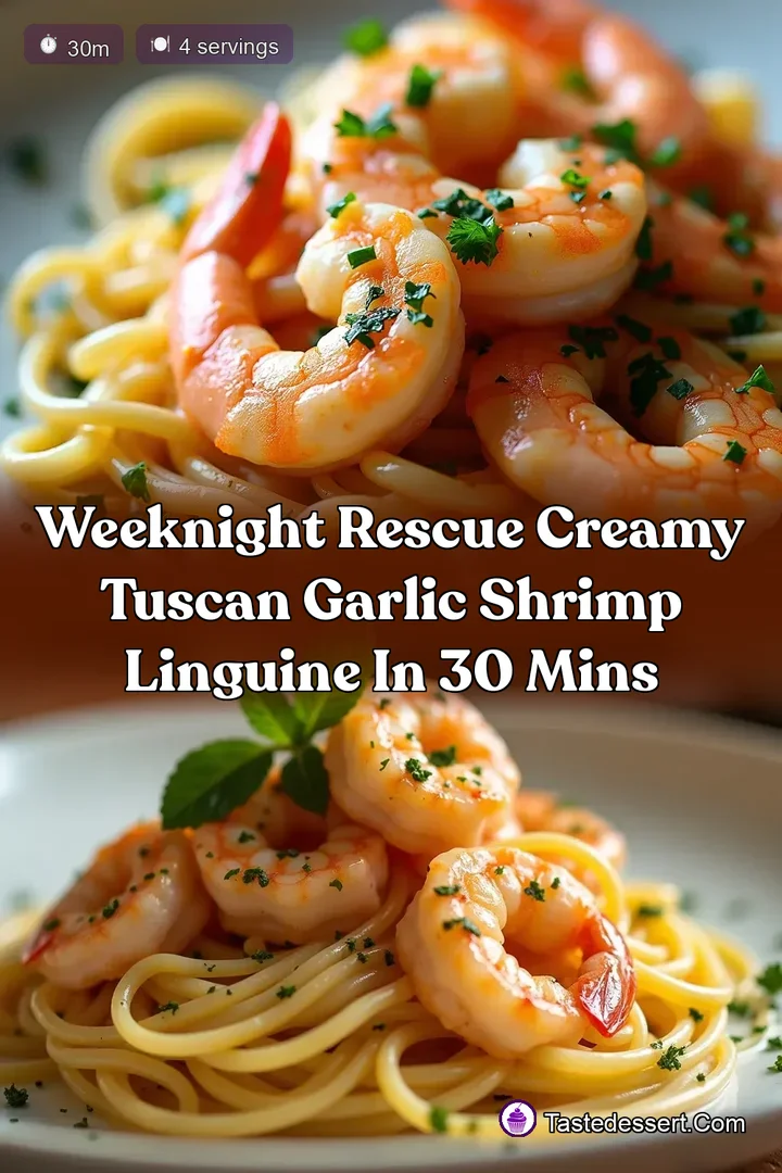 Weeknight Rescue Creamy Tuscan Garlic Shrimp Linguine in 30 Mins