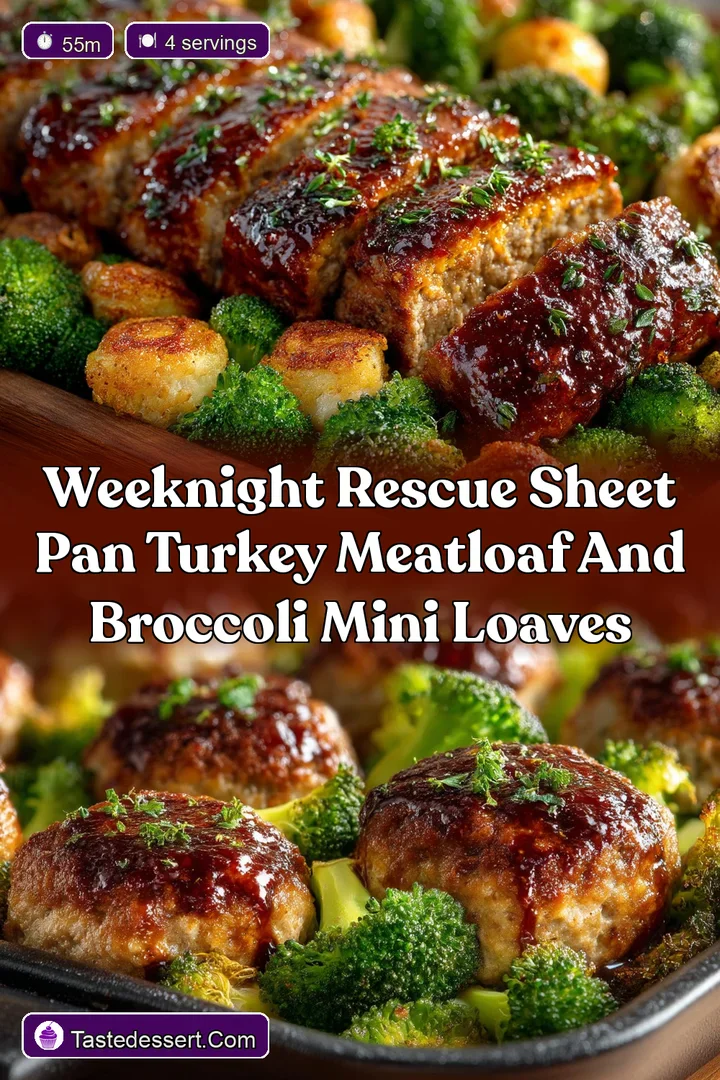 Weeknight Rescue Sheet Pan Turkey Meatloaf and Broccoli Mini Loaves