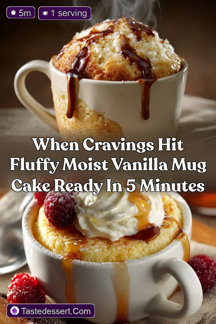 When Cravings Hit Fluffy Moist Vanilla Mug Cake Ready in 5 Minutes