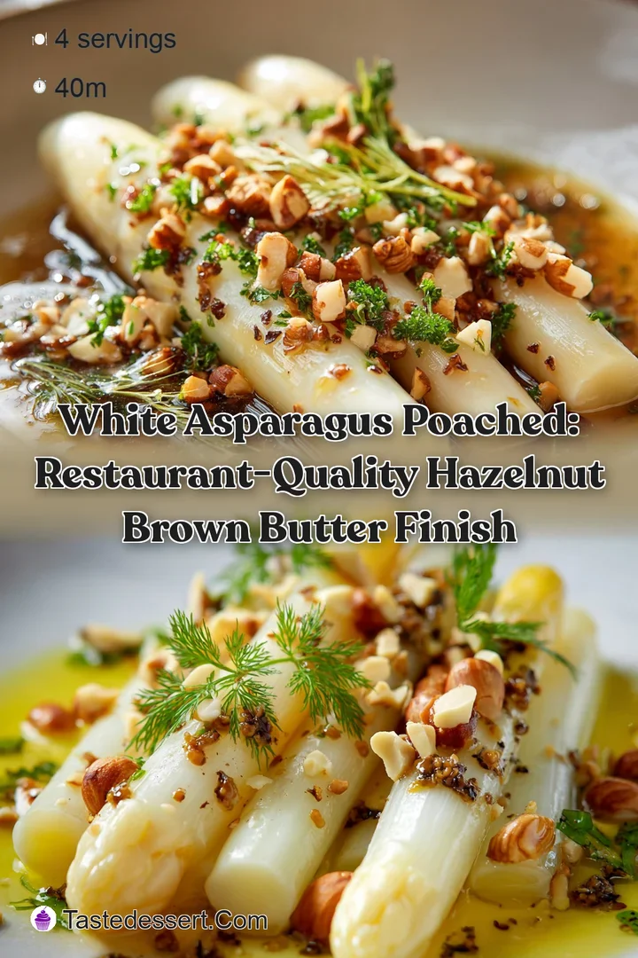 White Asparagus Poached: Restaurant-Quality Hazelnut Brown Butter Finish