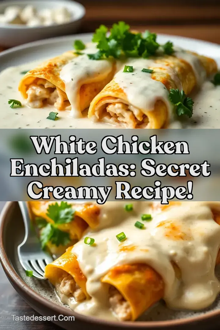 White Chicken Enchiladas: Secret Creamy Recipe! : PIN FOR LATER White Chicken Enchiladas: Secret Creamy Recipe!