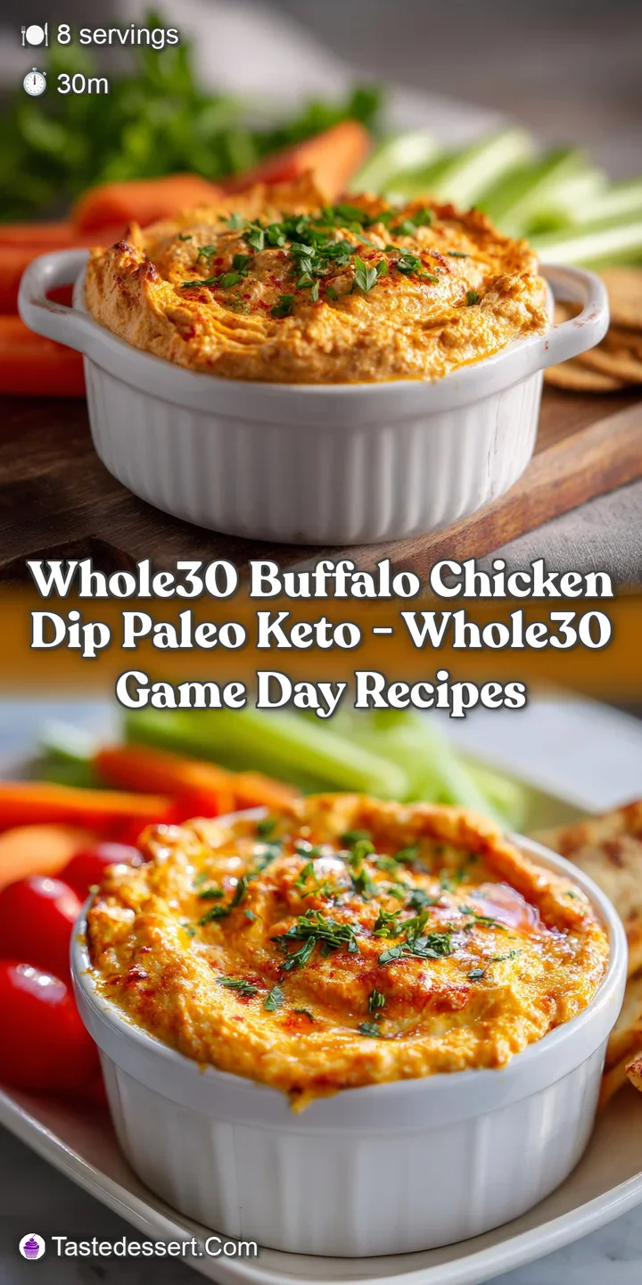 Close-up of flavorful buffalo chicken dip, showcasing its rich texture and inviting, spicy aroma with visible spices.