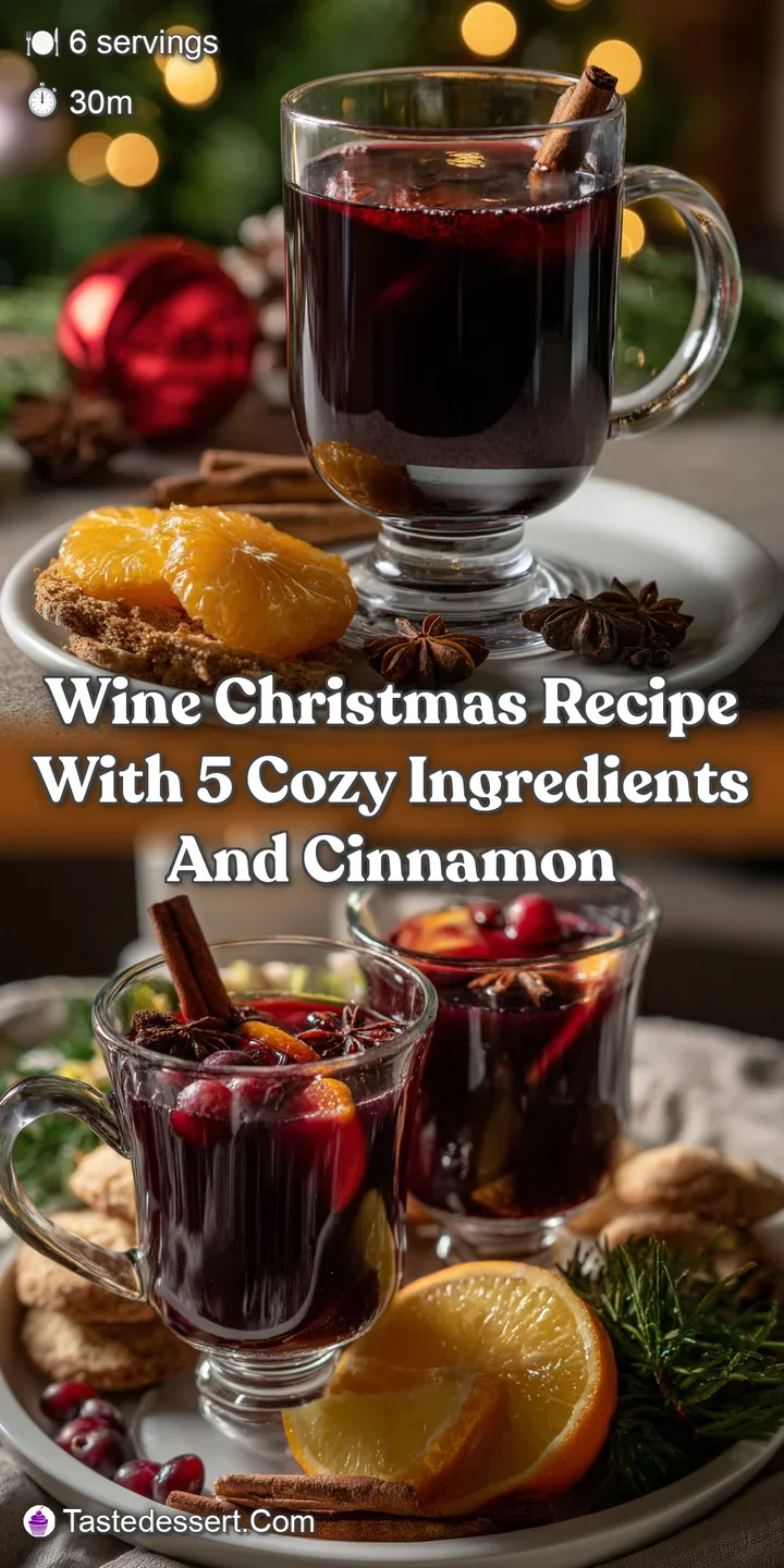 Close-up of a bubbling, wine-based concoction; rich, dark red hues contrasted by bright orange zest and a sprinkle of warm...