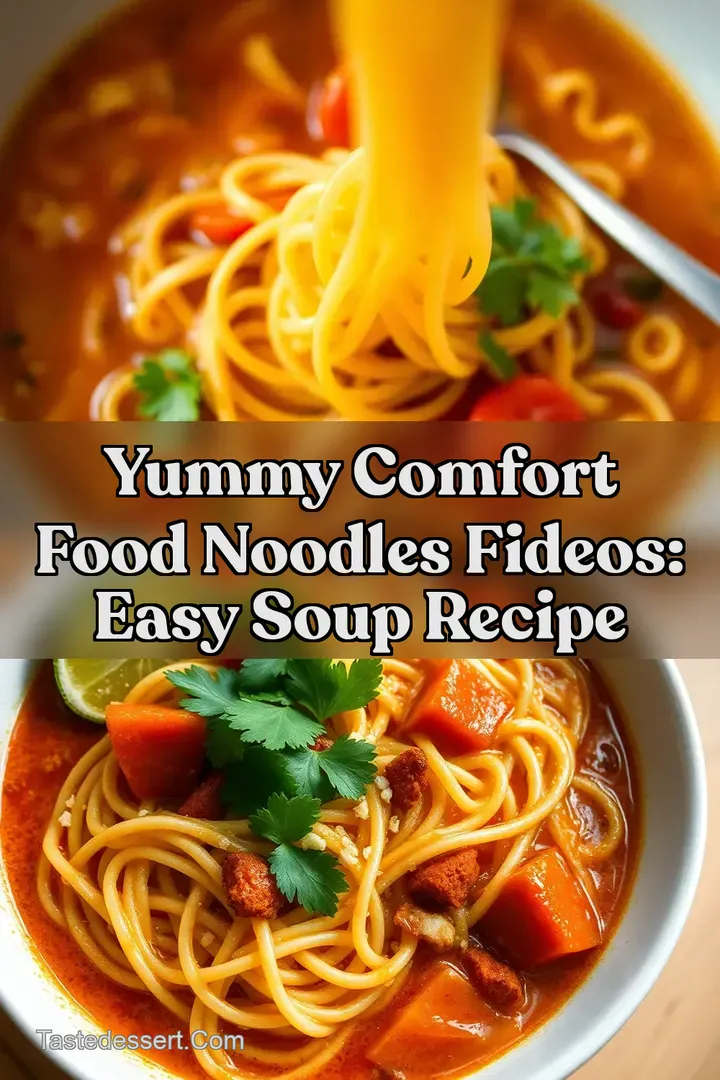 Yummy Comfort Food Noodles Fideos: Easy Soup Recipe : PIN FOR LATER Yummy Comfort Food Noodles Fideos: Easy Soup Recipe