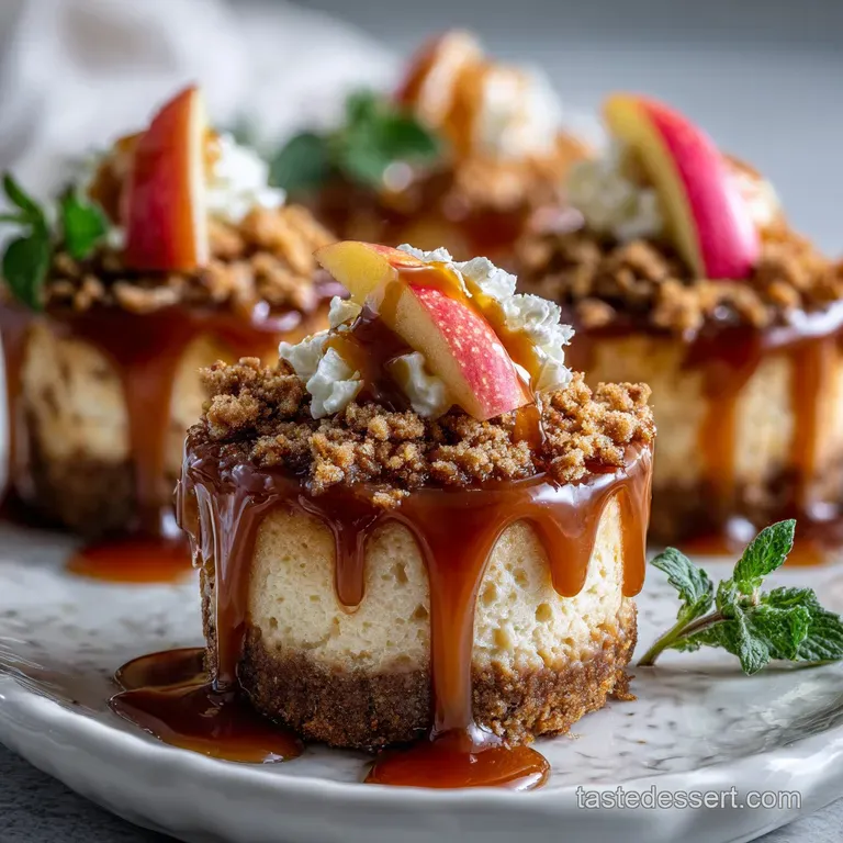 Apple Crisp Mini Cheesecakes