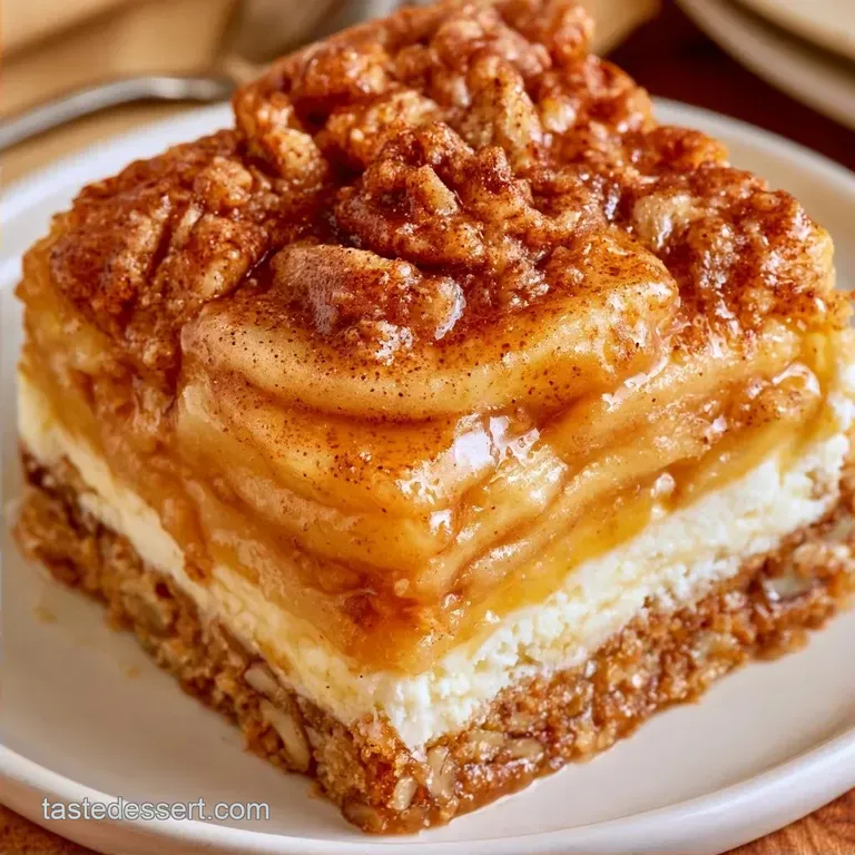 Creamy Apple Pecan Cheesecake Bars