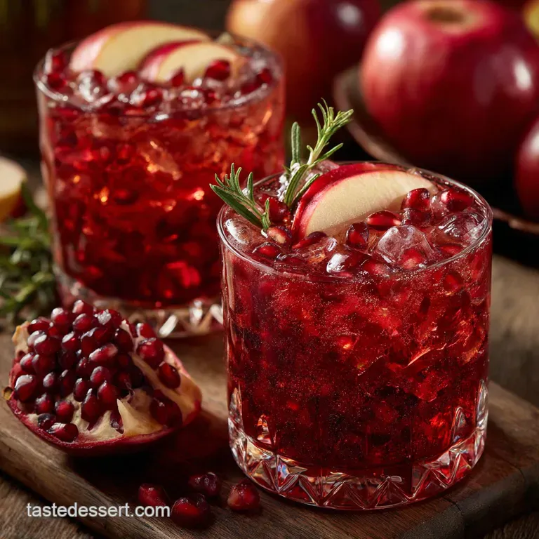 Apple Pomegranate Sparkling Thanksgiving Mocktail: the Essential Spiced Refresher presentation