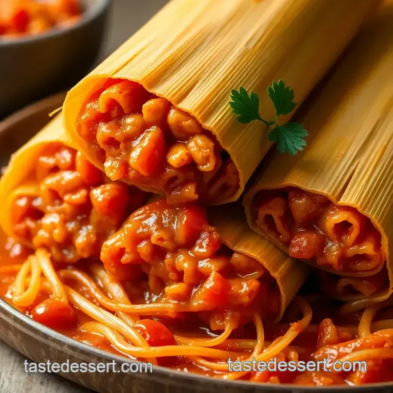 Aunt Maria s Chicken Tamales presentation