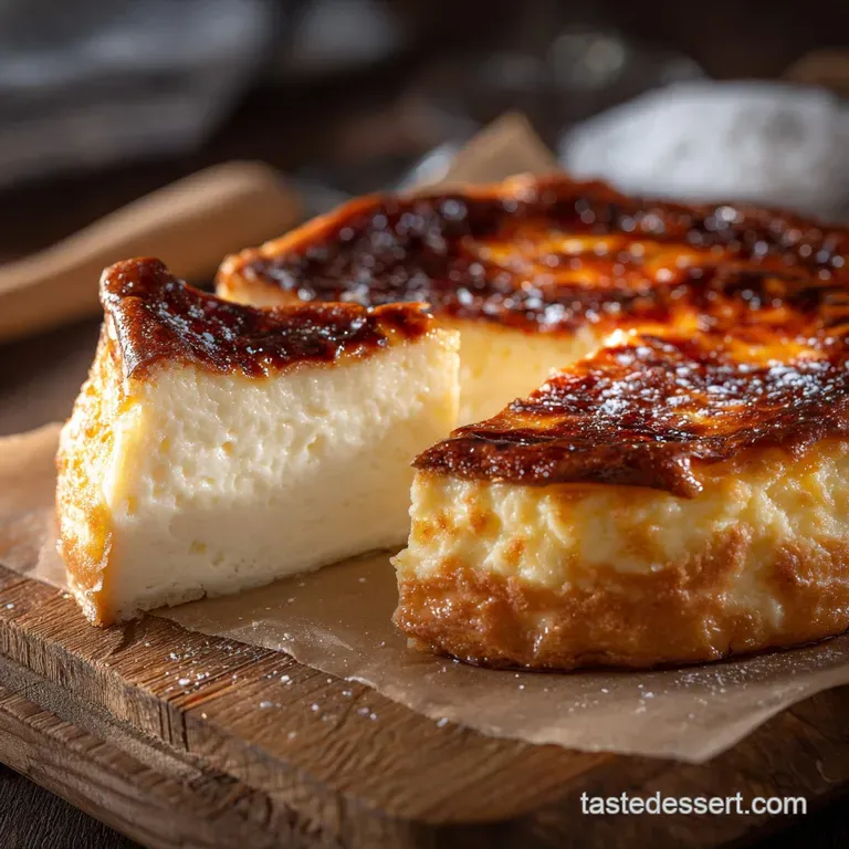 Basque Cheesecake the Burnt Creamy Dream Authentic Tarta De Queso presentation