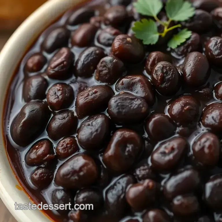 Authentic Cuban Black Beans (Frijoles Negros) presentation