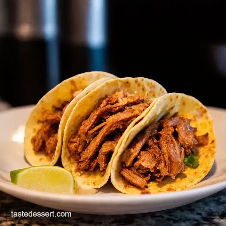 Authentic Mexican Street Tacos Carnitas Style presentation