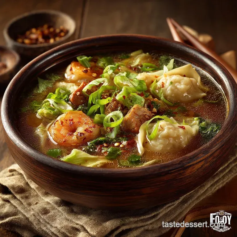 Chefs Silky Hong KongStyle Pork and Prawn Wonton Soup
