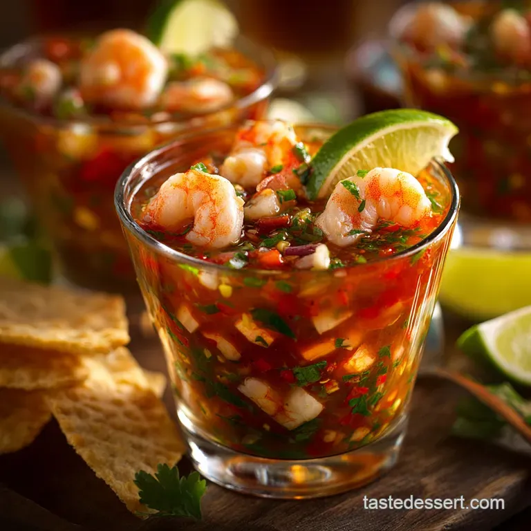 Mexican Fiesta Shrimp Cocktail Coctel de Camarones Picante