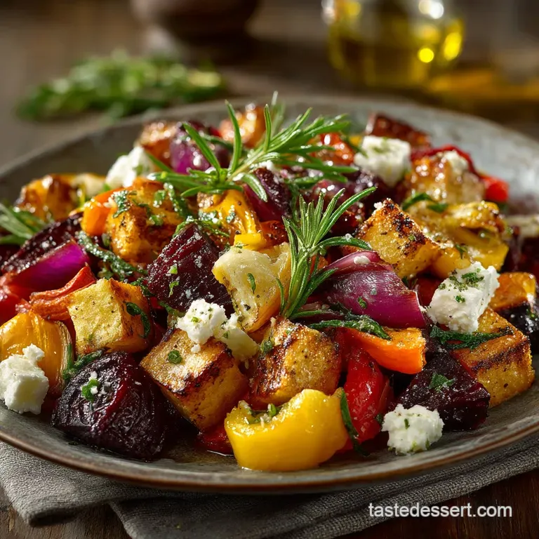 Hearty Roasted Vegetable Salad with Feta The Autumn Glow Recipe