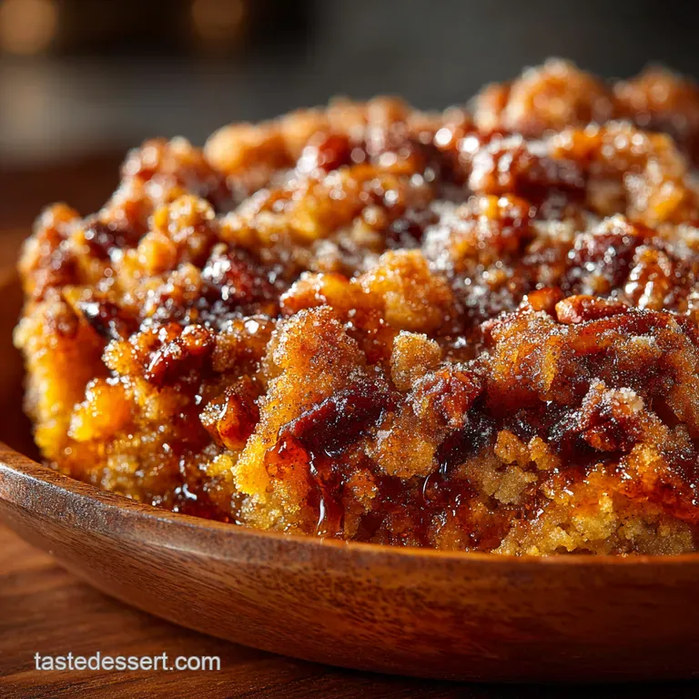 Autumns Embrace Pumpkin Pecan Cobbler presentation