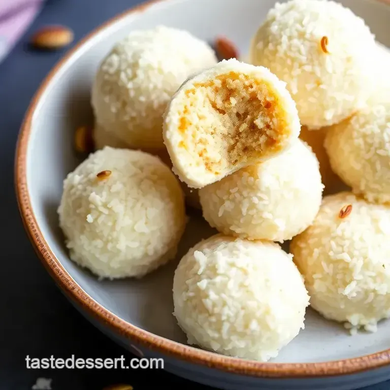 Ayurvedic desserts: 5 Easy Coconut and Cardamom Ladoo Recipes presentation