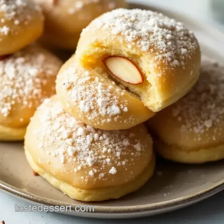 Almond-Filled Ferney Banket Treats presentation