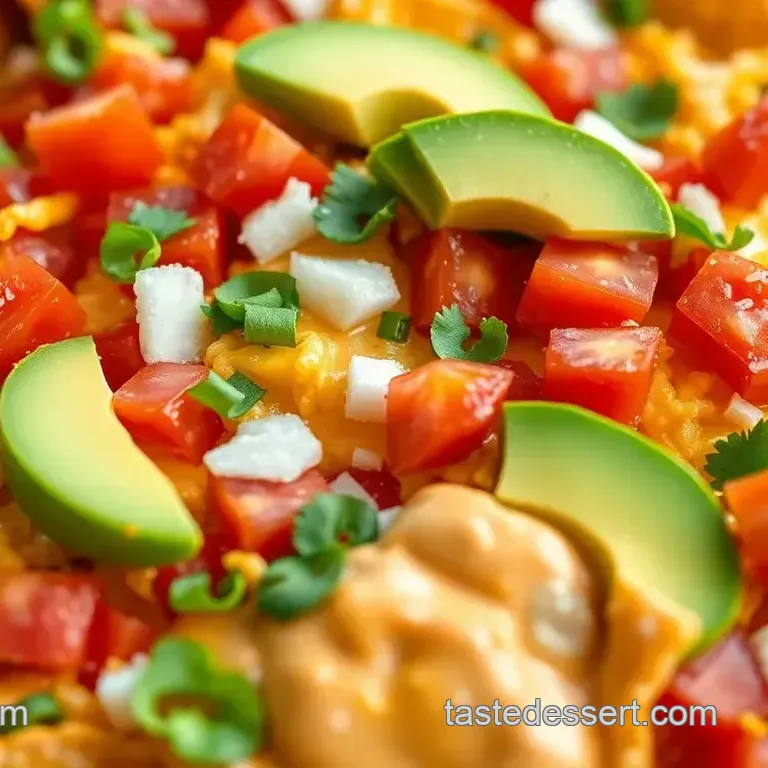 Melted Cheesy Nachos with Fresh Avocado Delight