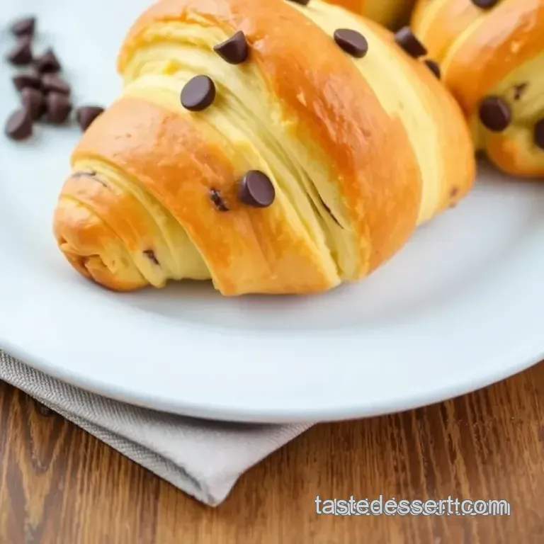 Chocolate Chip Croissants in 25 Minutes presentation