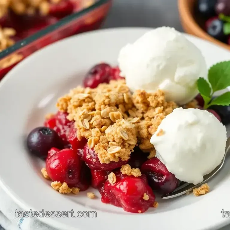 Delightful Warm Lingonberry Crumble